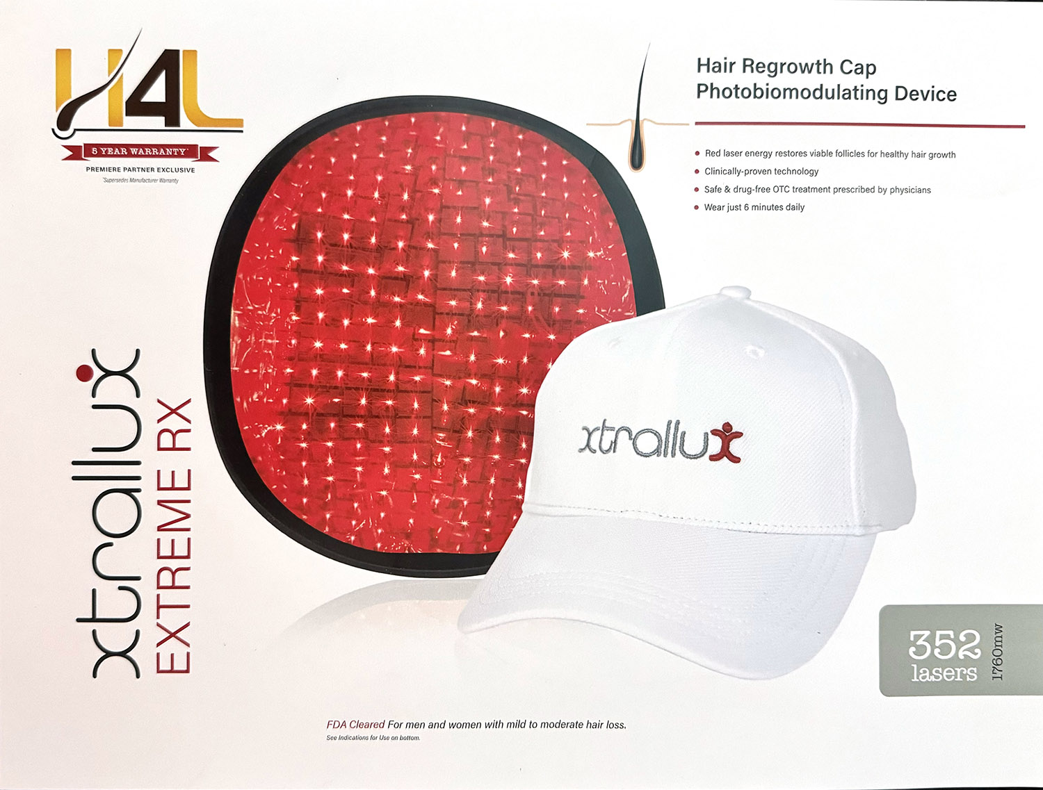Xtralux Extreme RX hair regrowth cap