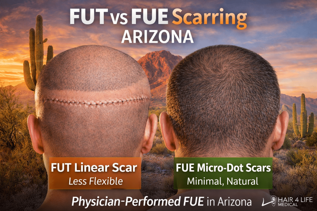 FUT vs FUE scaring